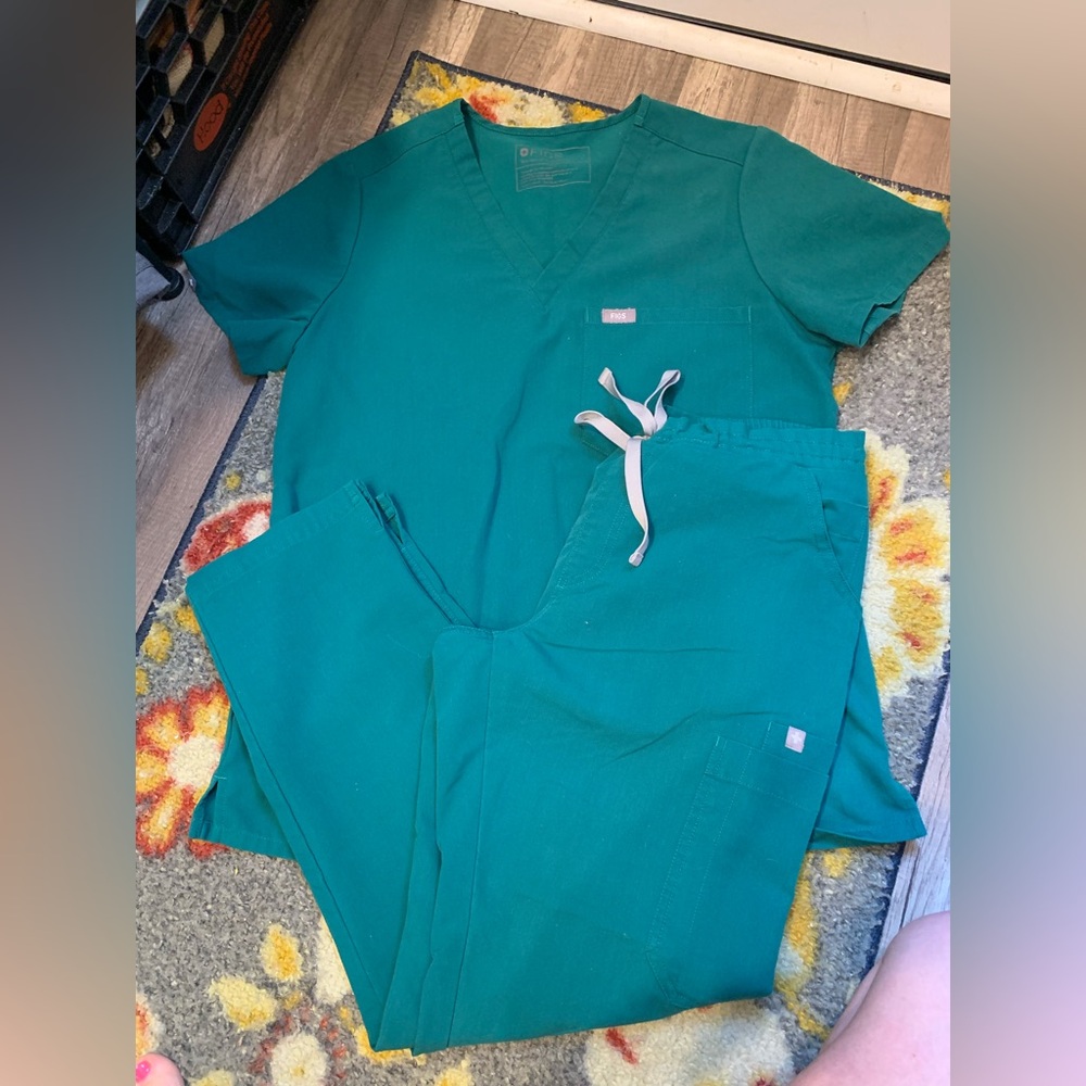 Green Scrubs Set by Figs